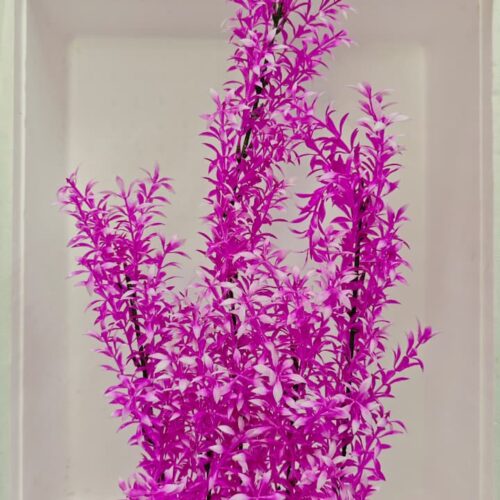 Planta plastica Ludwigia pink 60 cm frondosa con base ancha