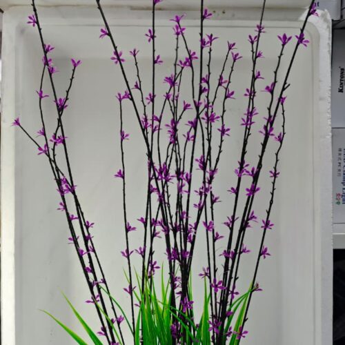 Planta plastica Palustris violeta 70 cm con base ancha