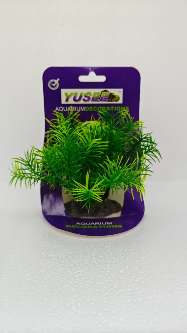 Planta plastica Didiplis 10 cm frondosa base ancha