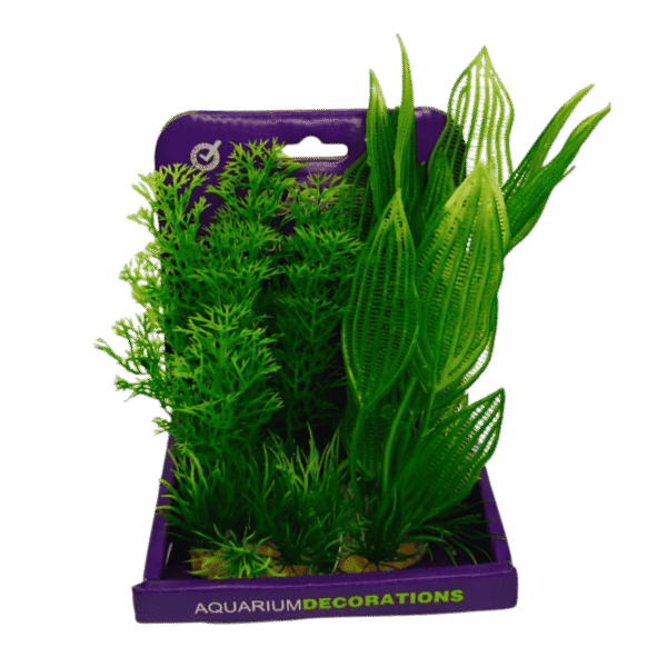 Planta plastica Combinada Ambulia+Aponogetom magadascarensis 20 cm base frondosa