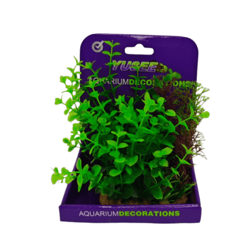 Planta plastica Ludwigia Green 17 cm base frondosa