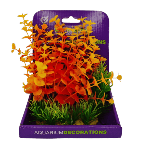 Planta plastica Ludwigia orange 17 cm base frondosa