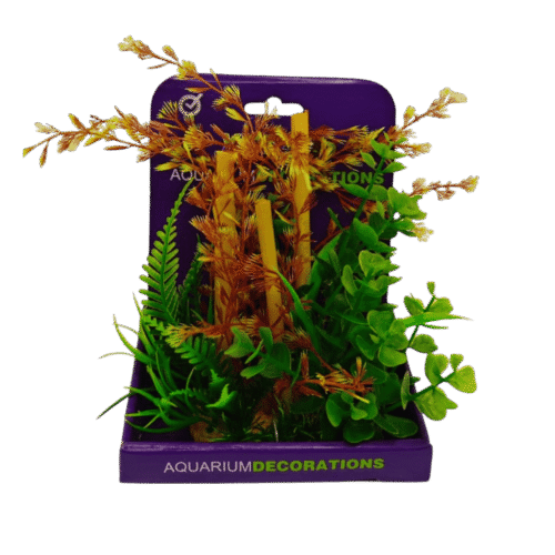 Planta plastica Cardamine+bambu+rotala 17 cm base frondosa