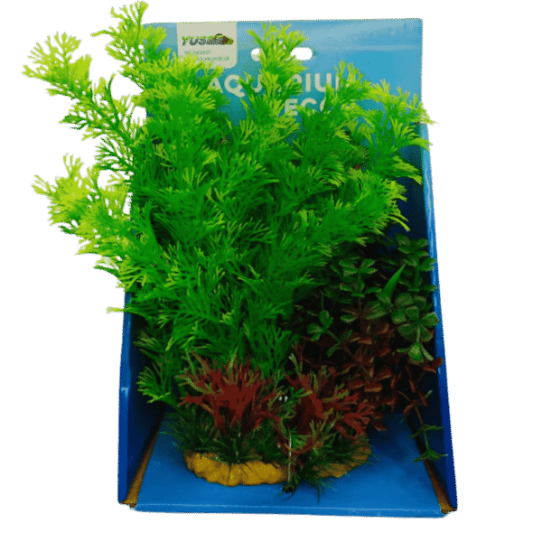 Planta plastica Ambulia + Marsilea crenata 20 cm base frondosa