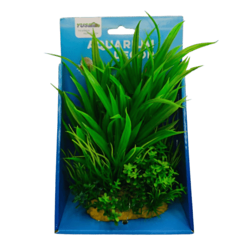 Planta plastica Higrophila angustifolia+heleocharis 20 cm base frondosa