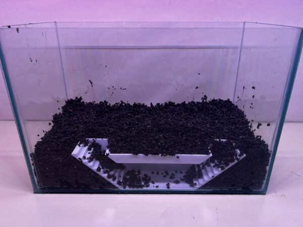 Cueva plastica para frente, para enterrar y ver los peces