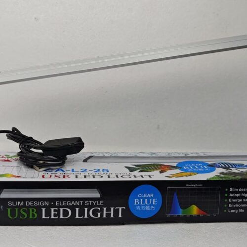 Iluminador Clip Mediano acuario 30-40 cm cm USB Azul y balnca Crab Aqua