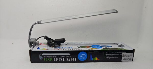 Iluminador Clip Mediano acuario 30-40 cm cm USB Azul y balnca Crab Aqua