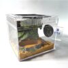 Contenedor acrilico exibidor, Gecos, Anolis, tortugas, ranas etc) Puerta superior (terrario) (20*18*20 Cm)