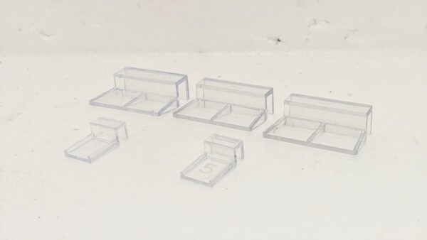 Soporte para tapa de vidrio acuario (4 unidades) Vidrio 5 MM